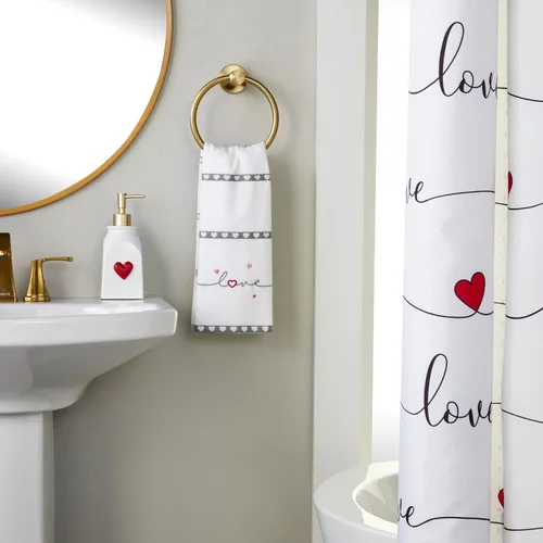 Vista 3 de SKL Home Heart in Love - Juego de toallas de mano, 2 unidades (paquete de 6)
