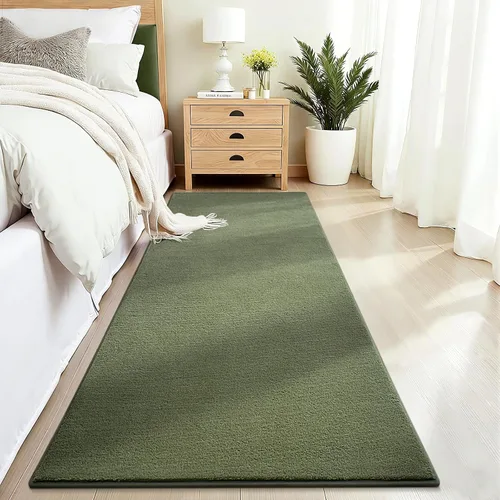Vista 20 de Vasofe Alfombra de pasillo negra de 2 x 4 pulgadas, alfombra antideslizante de espuma viscoelástica gruesa para interiores, para guardería Negro