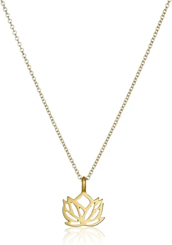 Vista 2 de Dogeared, "Recordatorios", Collar con pendiente de flor de loto para la llegada de nuevos comienzos