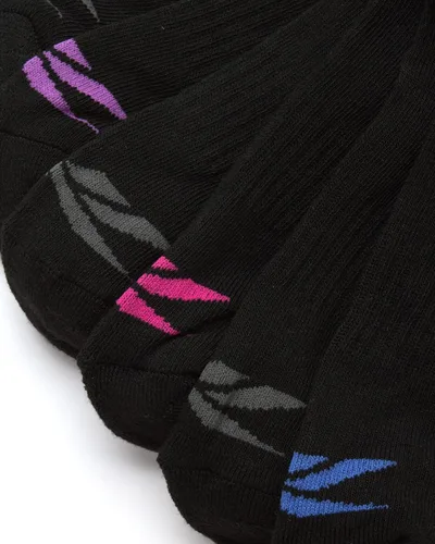 Vista 5 de Reebok Calcetines deportivos acolchados cómodos de corte de un cuarto para mujer (paquete de 6)
