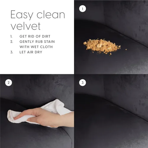 Vista 12 de Milliard Silla con brazo para sala de estar y comedor con terciopelo tapizado fácil de limpiar y patas doradas en forma de X, gris