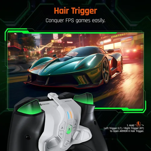 Vista 7 de BIGBIG WON ARMOR-X para Xbox, accesorios inalámbricos de botón trasero para Xbox Series XS Controller que funciona en PC con Windows 10 y 11Xbox