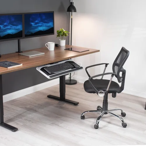 Vista 5 de Vivo (MOUNT-KB01) - Plataforma para mouse y teclado de computadora ajustable, ergonómica, para utilizar debajo del escritorio, con cajón de montaje