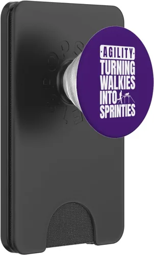 Vista 8 de Agility Handler - Turn Walkies Into Sprinties - Dog Agility PopSockets Adhesive PopGrip