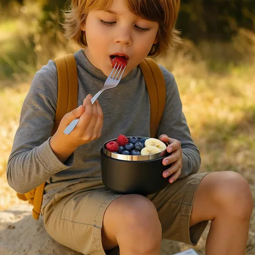 Vista 6 de Termo de sopa de 12 onzas para comida caliente para niños, tarro de comida aislado al vacío, termo de sopa sin torsiones para comida caliente