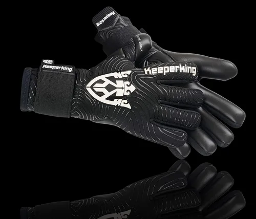 Vista 6 de Keeperking Guantes profesionales de portero de fútbol para niños, chicos, jóvenes, adultos, hombres, guantes de portero de fútbol con agarre fuerte