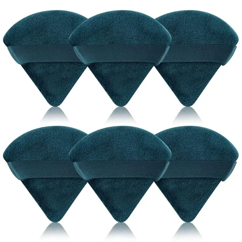 Vista 25 de 6 Piezas Borla de Polvo Triangular Esponja de Maquillaje Suave Borla de Maquillaje para Polvo Facial Base Cosmética Esponja Herramienta