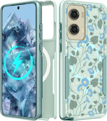 Vista 230 de Funda para Moto G 5G 2024 – Compatible con MagSafe para mujeres y niñas, bonita funda protectora magnética para teléfono, diseño femenino Kawaii