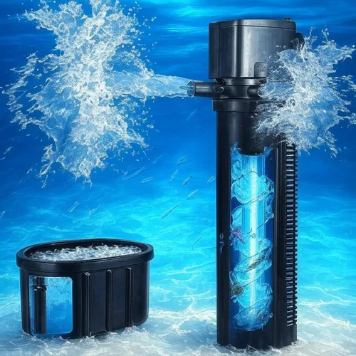 Vista 9 de Hypool Filtro de acuario U-V de 600 GPH para tanque de peces grande de 100 a 500 galones, bañera de inmersión fría, filtro de estanque de piscina
