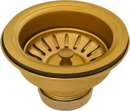 Vista 8 de Ruvati RVH9660GG - Fregadero de cocina de acero inoxidable dorado mate con esquinas redondeadas de 30 pulgadas, color dorado mate, fregadero