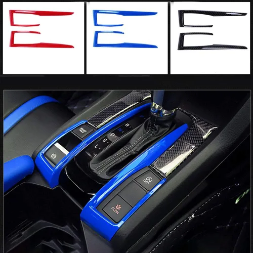 Vista 3 de Para Honda 10th Civic 2016 ~ 2021, juego completo de paneles de instrumentos para interiores de automóvil, panel de instrumentos decorativo, consola