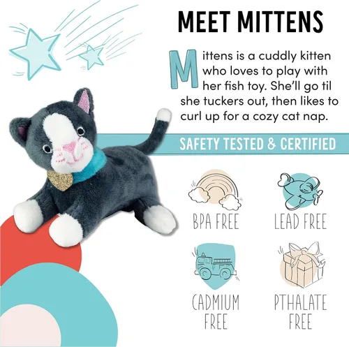 Vista 2 de Animales en cajas - Juego de manoplas el gatito con peluche y accesorios