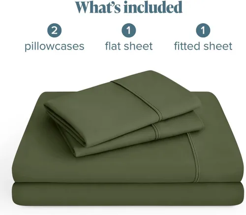 Vista 177 de Bare Home Sheet Set 1800 Ultra-Soft with 2 Pillowcases (Twin XL, Dark Blue)