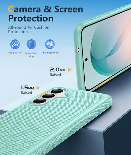 Vista 893 de FNTCASE Funda para iPhone 17 Pro: Fundas delgadas translúcidas de color azul claro compatibles con MagSafe, protección completa de la cámara