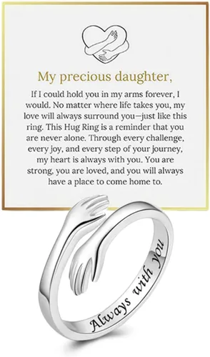 Vista 15 de choice of all Anillo Fidget para Mi Hija Regalos de Mamá Madre Esperanza Ansiedad Respirar Anillo Giratorio para Mujeres Regalos del Día de San
