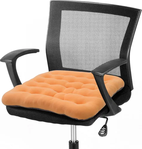 Vista 7 de BUYUE Good Support - Cojín acolchado para silla de oficina, terciopelo suave, cómodo, antideslizante, para escritorio de computadora, silla
