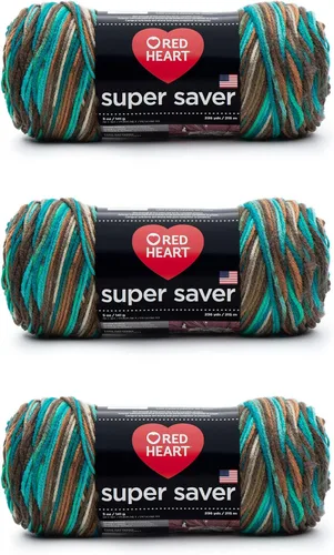 Vista 22 de Red Heart Hilo Super Saver, paquete de 3, camuflaje, 3