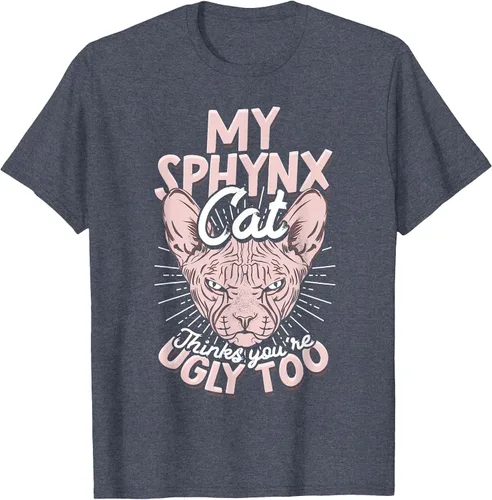 Vista 3 de My Sphynx Cat Thinks You're Ugly Too Pet Hairless Cat Sphynx T-Shirt Asphalt Grey