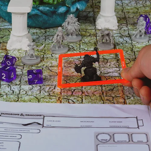 Vista 6 de CZYY Juego de 15 plantillas de hechizos de área de efecto, marcadores de daño AOE con cubo, cono, círculo y línea, accesorios compatibles