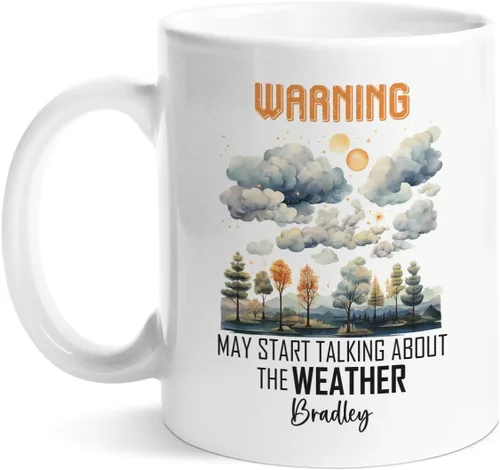 Vista 13 de Taza de café personalizada Storm Chaser con nombre, taza de cerámica de tornado personalizada para meteorólogo, regalos novedosos para amantes
