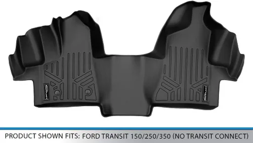Vista 4 de SMARTLINER Alfombrillas de primera fila, 1 pieza, revestimiento de cobertura completa compatible con Ford Transit 2015-2019