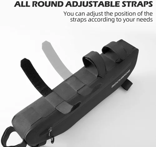 Vista 2 de ROCKBROS Bolsa de Marco de Bicicleta Impermeable Bolsa Triangular de Bicicleta Bolsa Bajo el Tubo Superior Bolsa de Esquina Bolsa de Almacenamiento