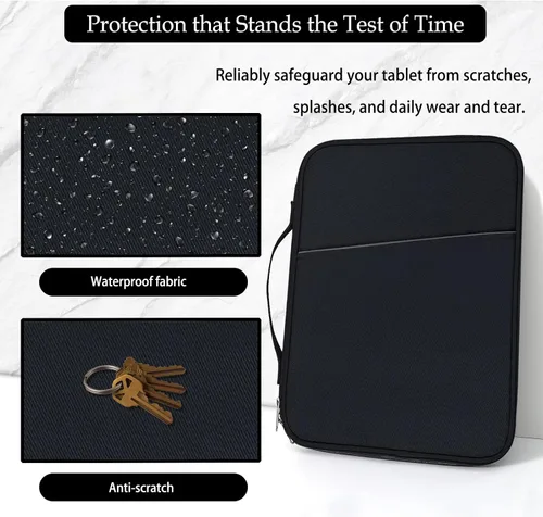 Vista 4 de Funda de transporte para tableta de 9 a 11 pulgadas para iPad Pro 11 (2022-2018), iPad 10.9 (10.ª generación), iPad Air (5/4ª generación), Galaxy