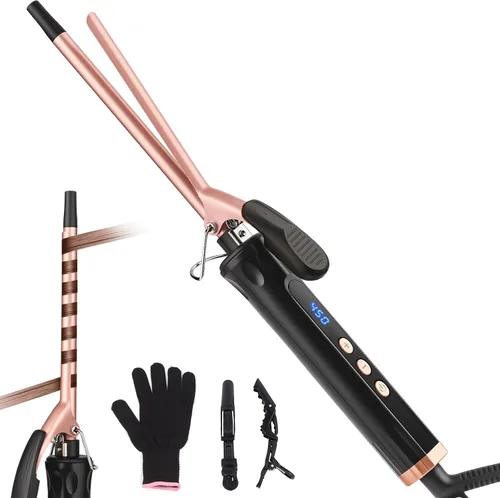 Vista 8 de JAETON Varita rizadora de cabello de 1 pulgada para rizos clásicos y ondas