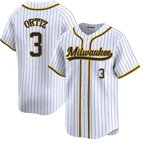 Vista 28 de Camiseta cosida de béisbol Milwaukee personalizada para hombres/mujeres/jóvenes para fanáticos de los deportes