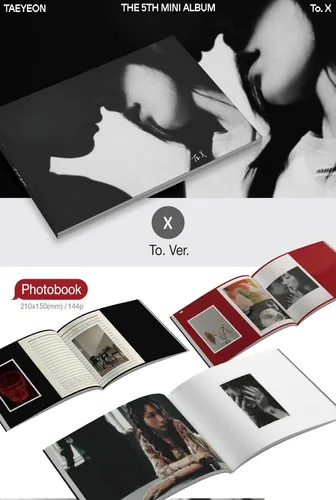 Vista 2 de Taeyeon To. X 5º Mini álbum CD+Folleto+Tarjeta fotográfica+seguimiento sellado TAE YEON TO.X (una versión)