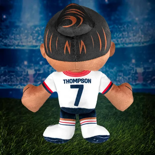 Vista 8 de Bleacher Creatures Alyssa Thompson - Peluche de fútbol americano femenino de 8 pulgadas Kuricha – Superestrella de fútbol inspirada en Chibi suave