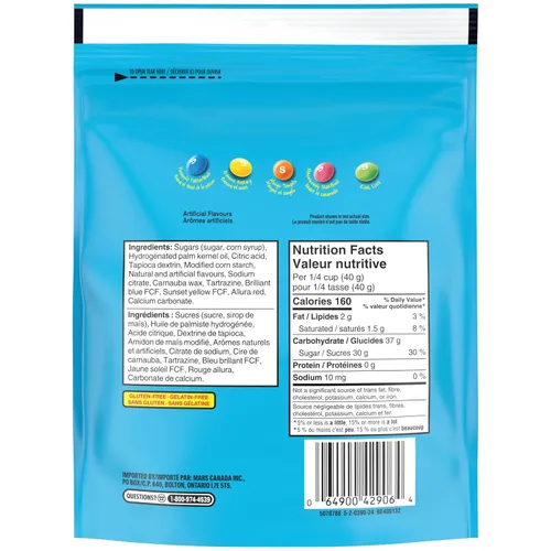Vista 2 de Skittles Tropical, Mega Pack, 11.28oz/320gm