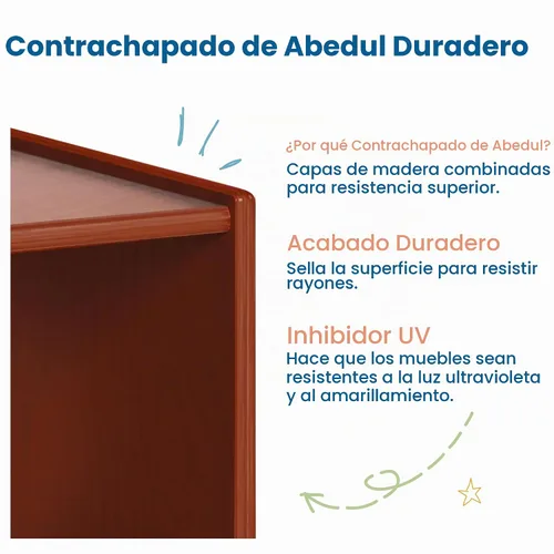 Vista 7 de ECR4Kids Cocina de Juguete Armario de Almacenamiento, Set de Juego de Madera, Nogal Oscuro