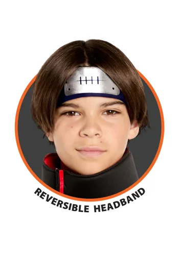 Vista 3 de Disfraz infantil de Naruto Shippuden Akatsuki Multicolor