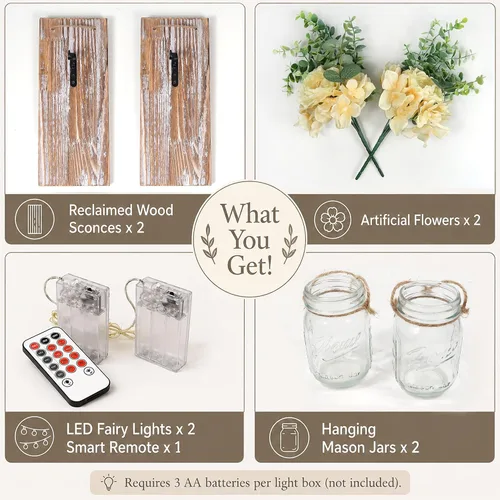 Vista 9 de Decoración rústica de madera para colgar en la pared con tira de luces LED para sala de estar y dormitorio modernos, estilo campestre inspirador