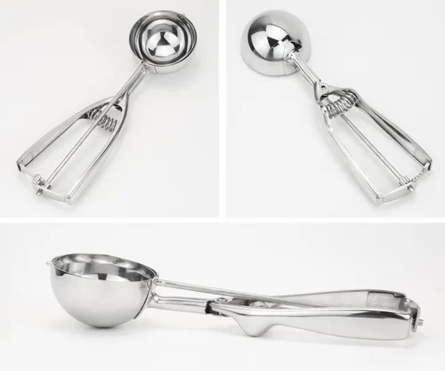 Vista 2 de Cuchara Grande de Acero Inoxidable para Muffins, Dispensador de Masa para Cupcakes, Cuchara Grande para Masa de Helado, Cupcakes y Muffins, Acero