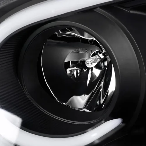 Vista 6 de SPEC-D TUNING - Faros delanteros con proyector mate negro con barra de luz LED, compatible con Subaru Impreza RS/WRX/Outback/STI de 2004-2005, juego