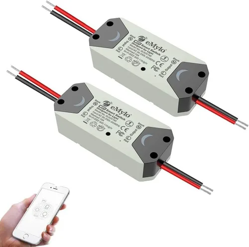 Vista 9 de Interruptor inteligente WiFi eMylo Interruptor de luz de relé inalámbrico, módulo de control remoto Tuya, interruptor temporizador de automatización