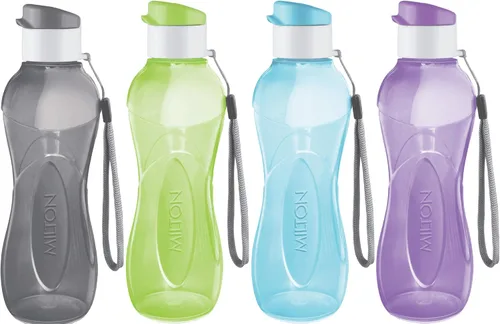 Vista 6 de MILTON Botella de agua para niños, reutilizable, a prueba de fugas, de 17 onzas, paquete de 4 botellas de plástico de boca ancha, botella grande