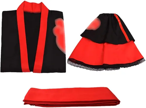 Vista 4 de Akatsuki Uchiha - Vestido kimono de anime para cosplay Halloween disfraz de baile