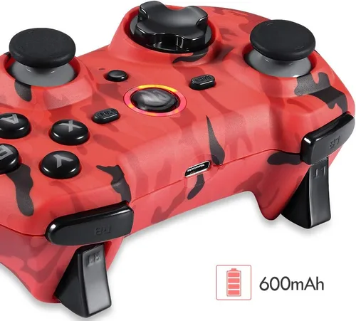 Vista 7 de EasySMX Controlador inalámbrico 24G para PS3 gamepads de PC con rango de botón de disparo de vibración de hasta 328ft compatible con PC de vapor