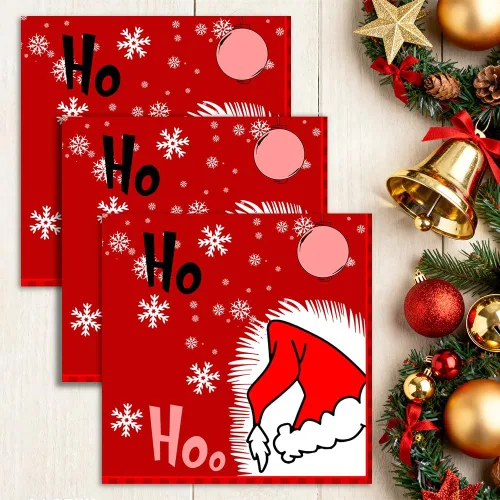 Vista 4 de Servilletas de Navidad – Servilletas desechables de papel rojo para fiesta de sombrero de Navidad, decoración de fiesta de copo de nieve de Navidad