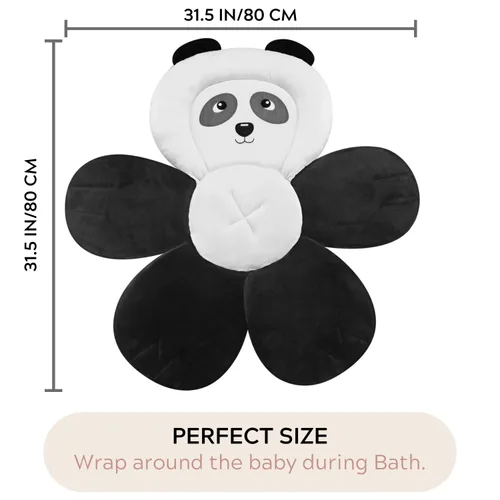 Vista 7 de PandaEar Almohadilla de baño para bebé recién nacido, asiento de baño, tapete suave con diseño de panda para fregadero, bañera, regalo esencial