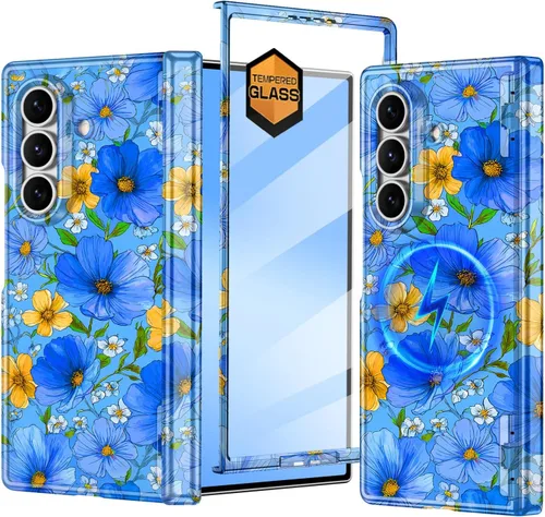 Vista 24 de Hekodonk Funda para Galaxy Z Fold 6, compatible con MagSafe, protector de pantalla integrado, protección de bisagra, magnética, delgada, a prueba