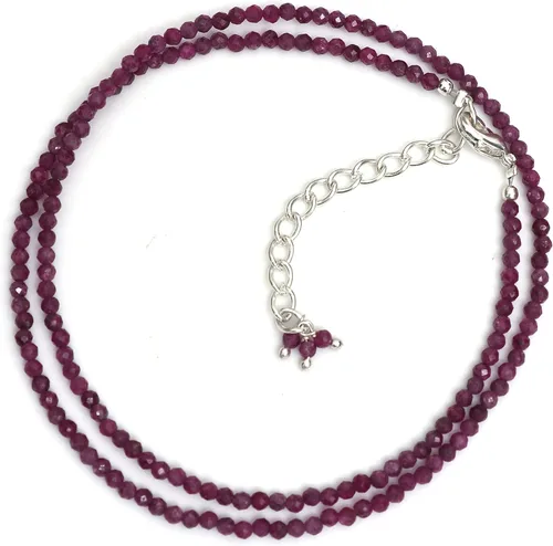 Vista 3 de Gempires - Collar natural, cuentas facetadas, cristales curativos de energía, cadena chapada en plata, regalo para ella, joyería de piedras