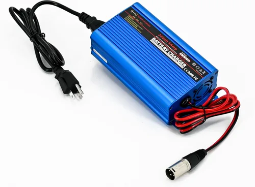 Vista 9 de Unocho Mantenedor de cargador de batería de 24V 5A Cargador inteligente de plomo-ácido de 4 etapas con conector XLR de 3 pines interruptor