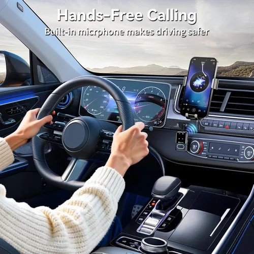 Vista 7 de Adaptador de transmisor Bluetooth 5.3 para avión Receptor transmisor de audio inalámbrico Bluetooth 2 en 1 para conectores auxiliares de 0.138 in