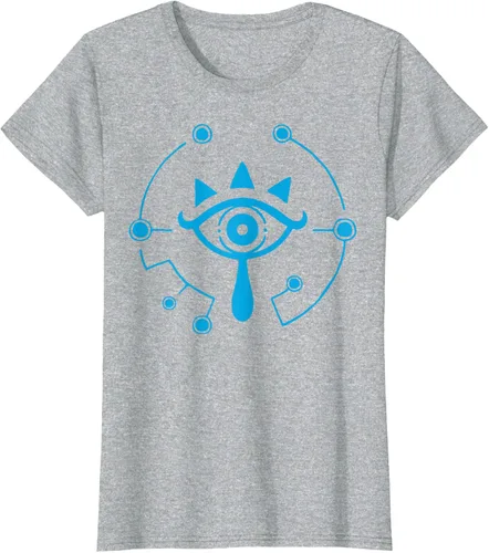Vista 24 de Zelda Breath of The Wild Sheikah Eye Logo Camiseta Negro