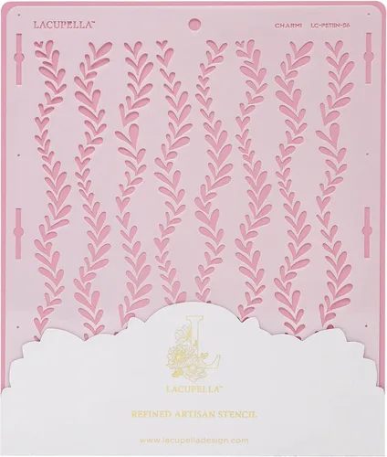Vista 20 de Lacupella Plantilla de decoración de pasteles grandes (Amara) patrón de venas de hojas