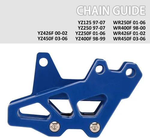 Vista 3 de AnXin Protector de cadena de plástico para motocicleta DR-Z400 2000-2004 DR-Z400E 2000-2007 DR-Z400S 2000-2018 Motocross - Azul
